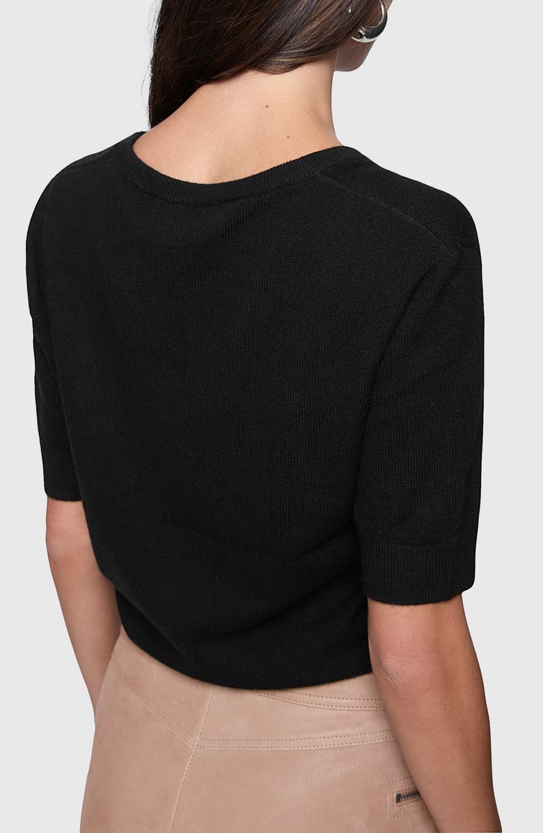 Rebecca Minkoff Haven V-Neck Short Sleeve Wool Blend Sweater, Alternate, color, 