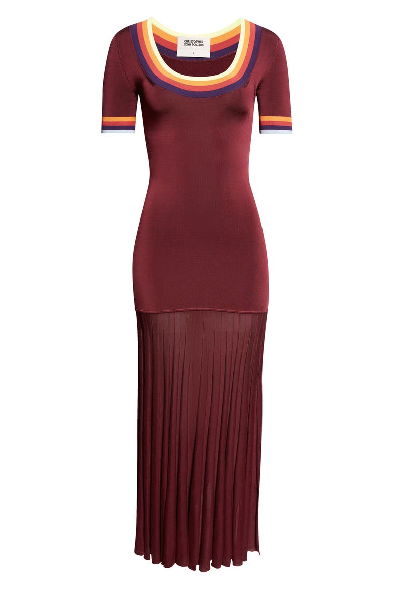 Saucer Neck Maxi Sweater Dress, Alternate, color, ZINFANDEL