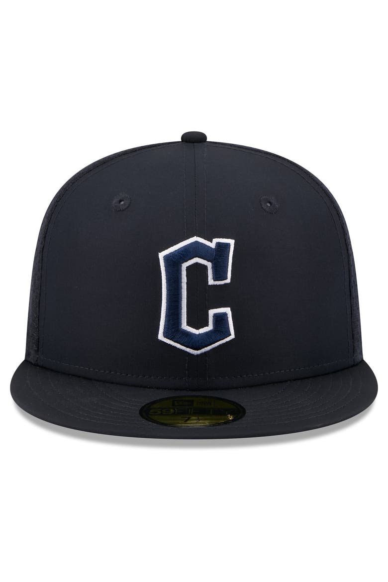 Youth New Era Navy Cleveland Guardians Batting Practice 59FIFTY Fitted Hat, Alternate, color, Navy