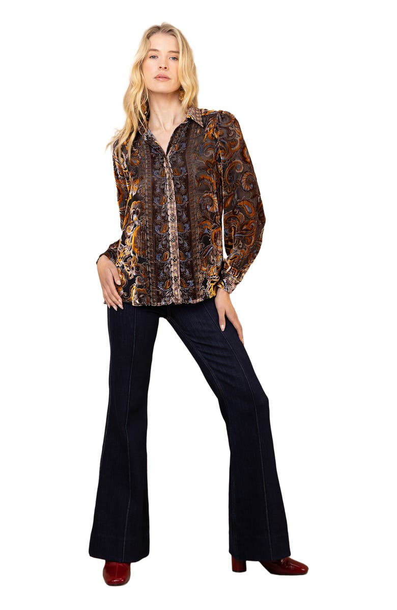 Hale Bob Kaiya Burnout Top, Main, color, Black