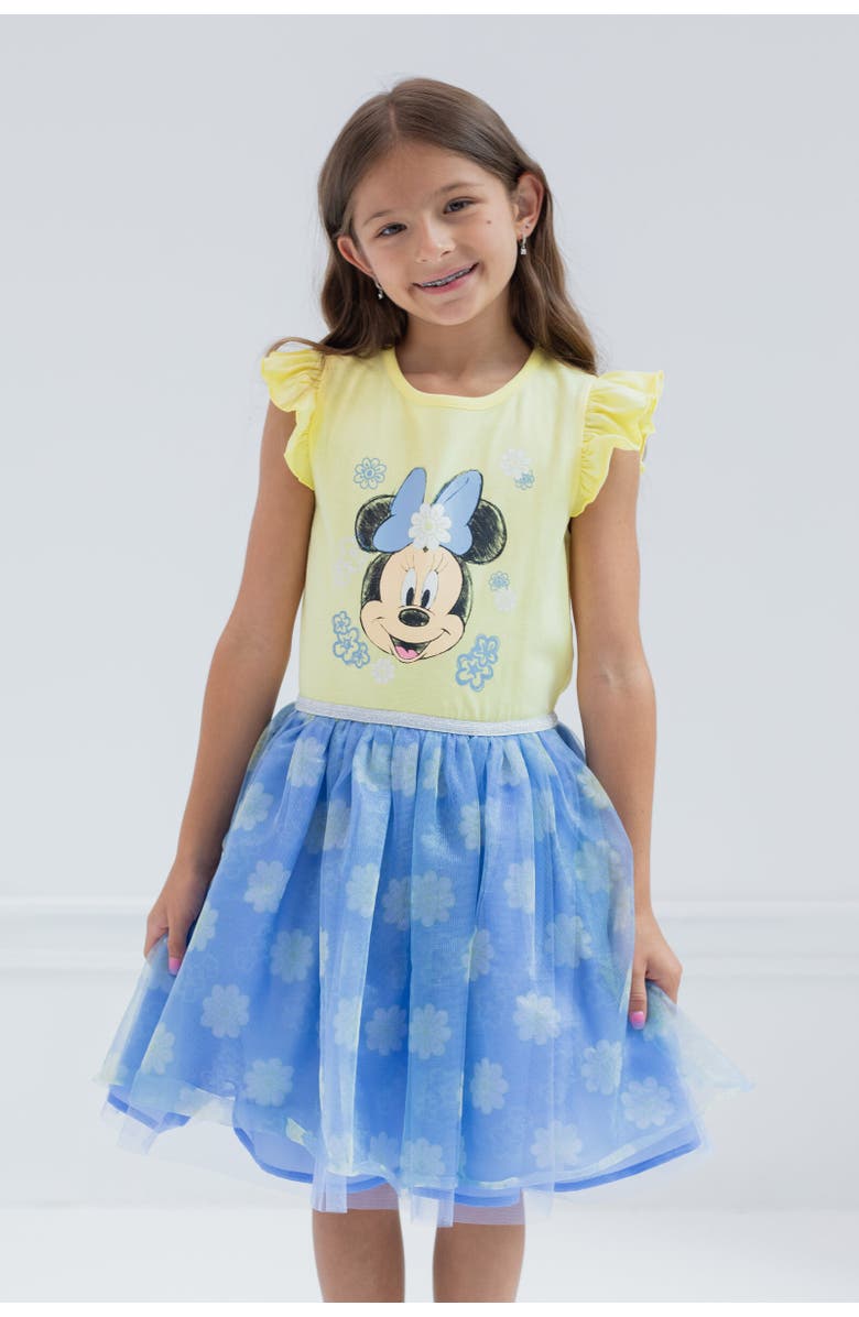 Disney Minnie Mouse Sleeveless Tulle Dress, Alternate, color, Yellow