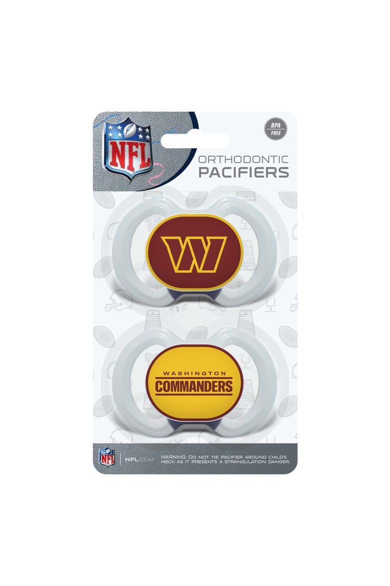 Washington Commanders Pacifier 2-Pack, Alternate, color, Multicolor
