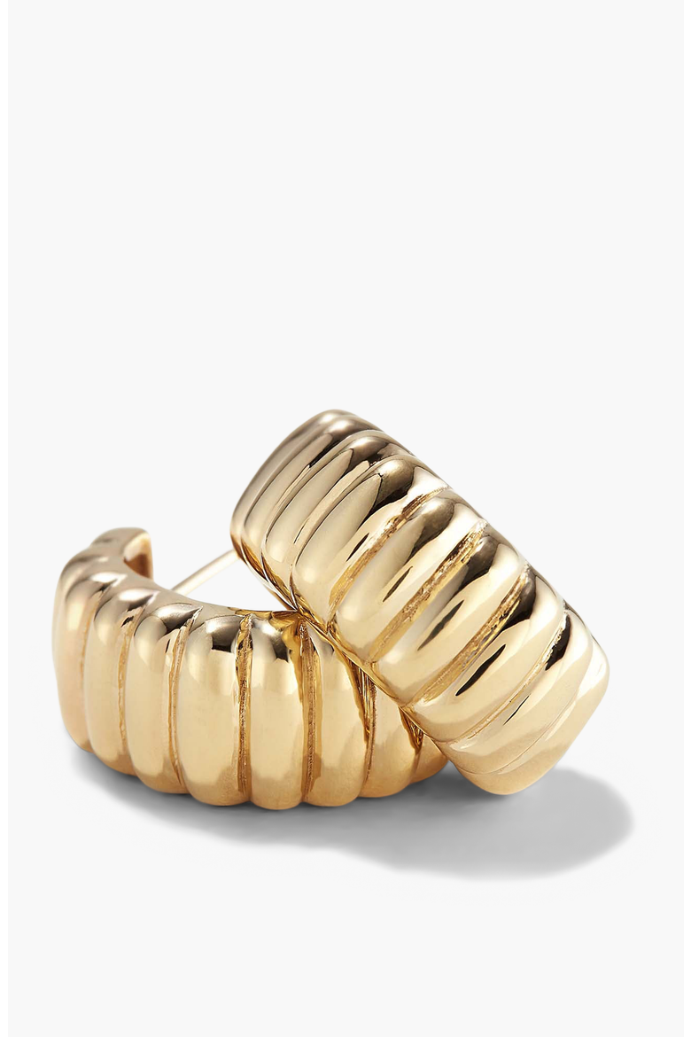 Bold Fluted Hoops, Alternate, color, 18k Gold Vermeil
