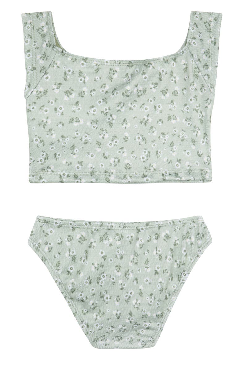 Gottex Kids Ditsy Dream Off Shoulder Cap Sleeve Swim Set, Alternate, color, Green