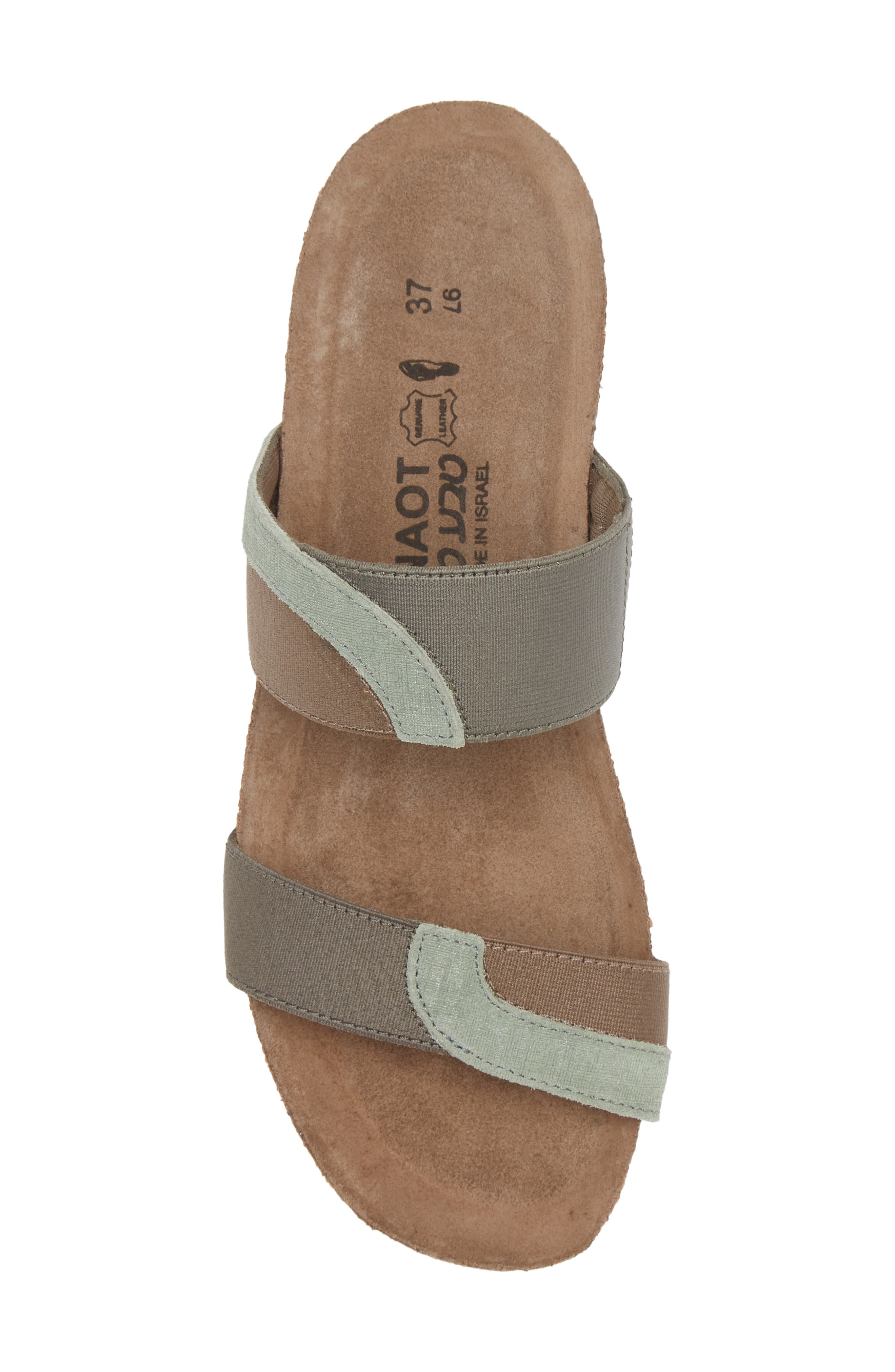 Frankie Slide Sandal, Alternate, color, TEAL/ GRAY/KHAKI PATINA