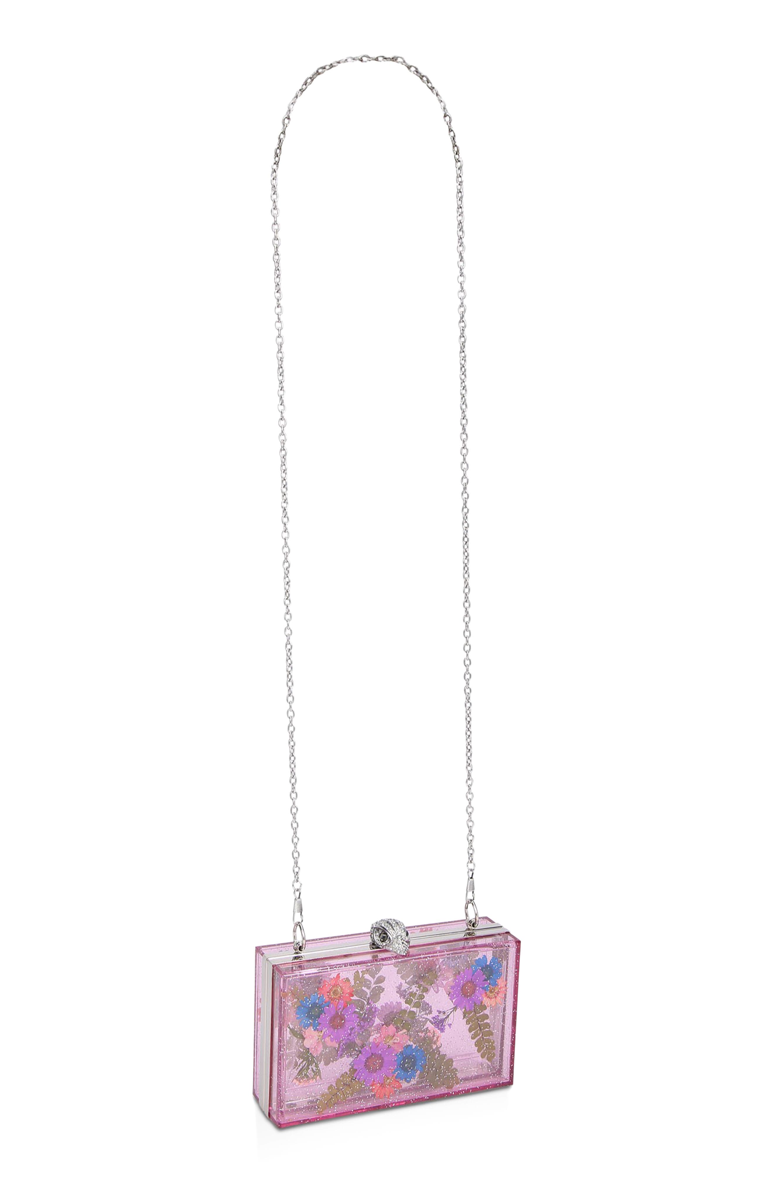 Kurt Geiger London Flower Box Frame Clutch, Alternate, color, 