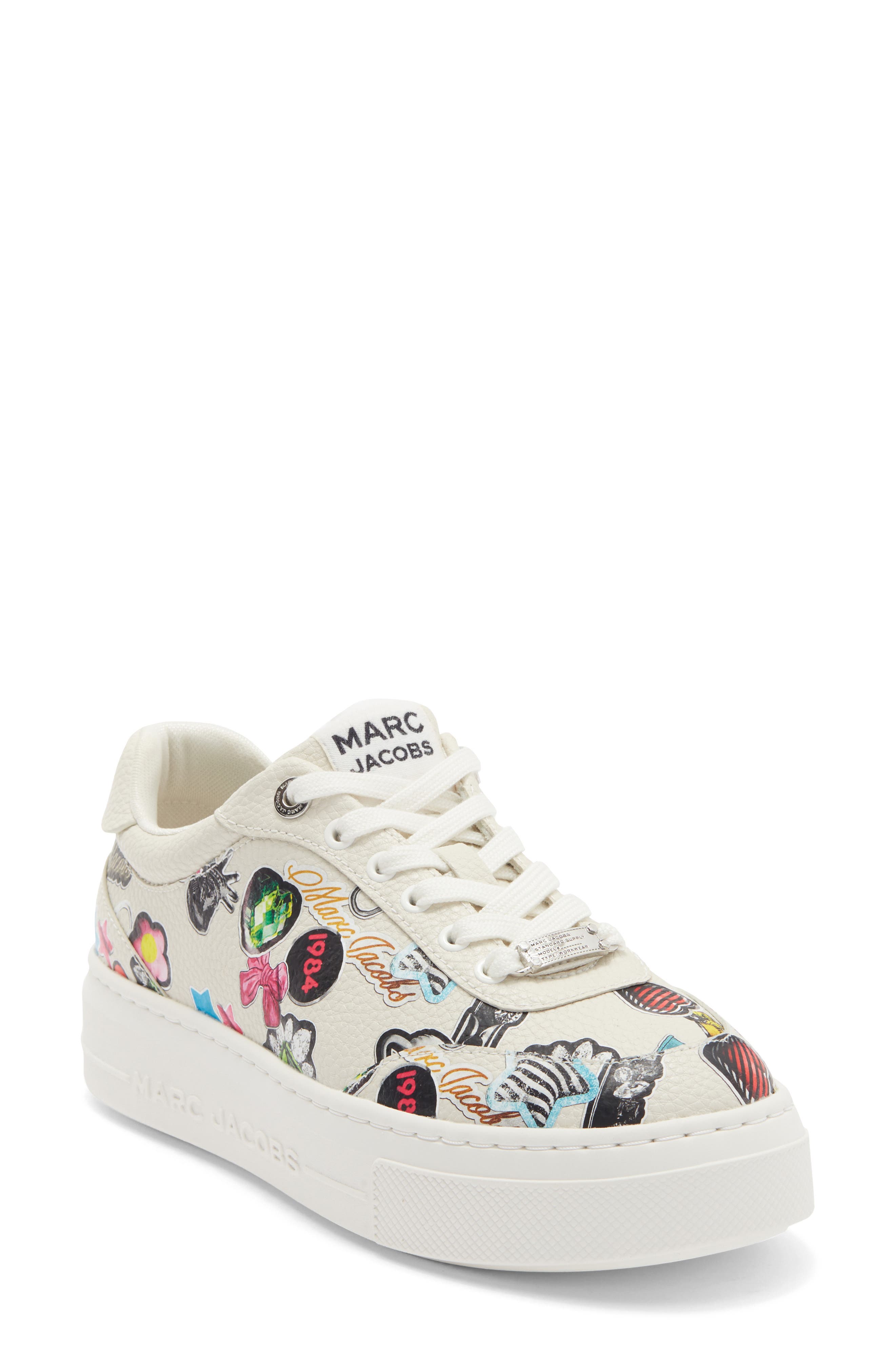 Marc Jacobs Bold Logo Platform Sneaker, Main, color, White Multi