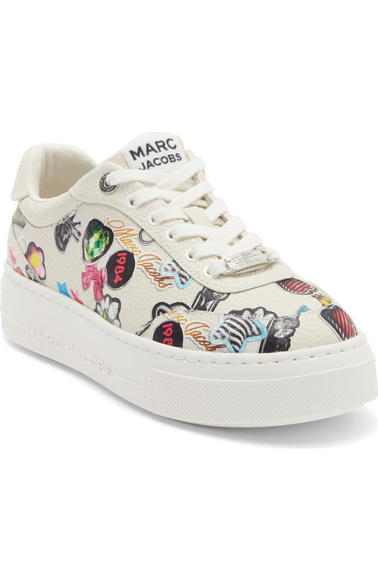 Marc Jacobs Bold Logo Platform Sneaker, Main, color, White Multi