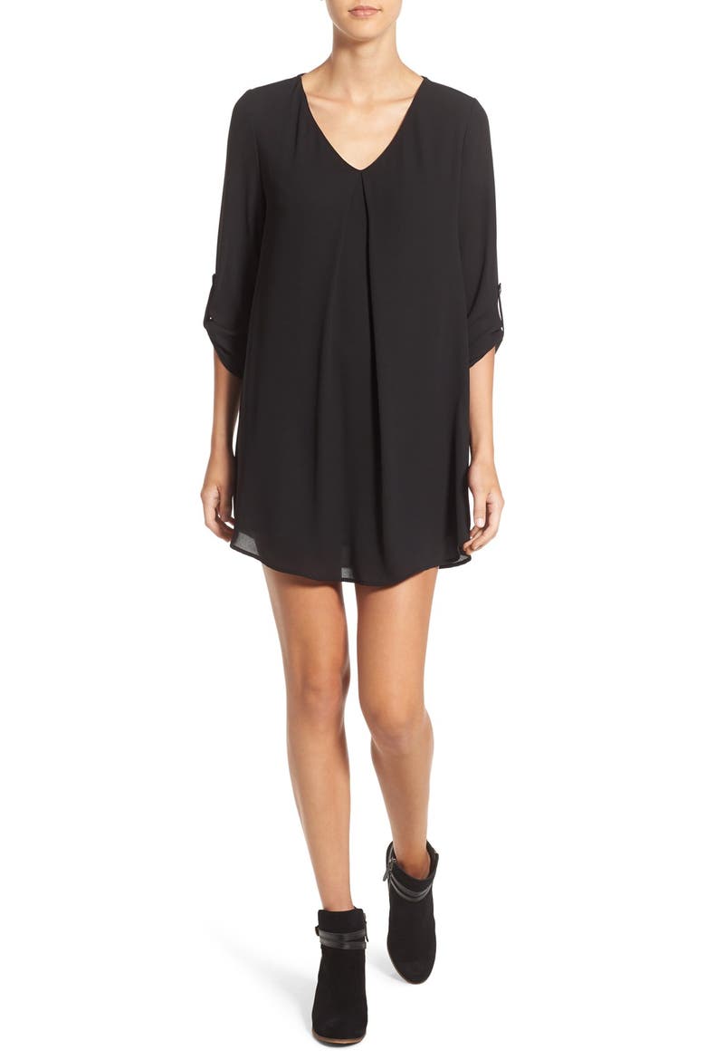 Karly Shift Dress, Main, color, BLACK