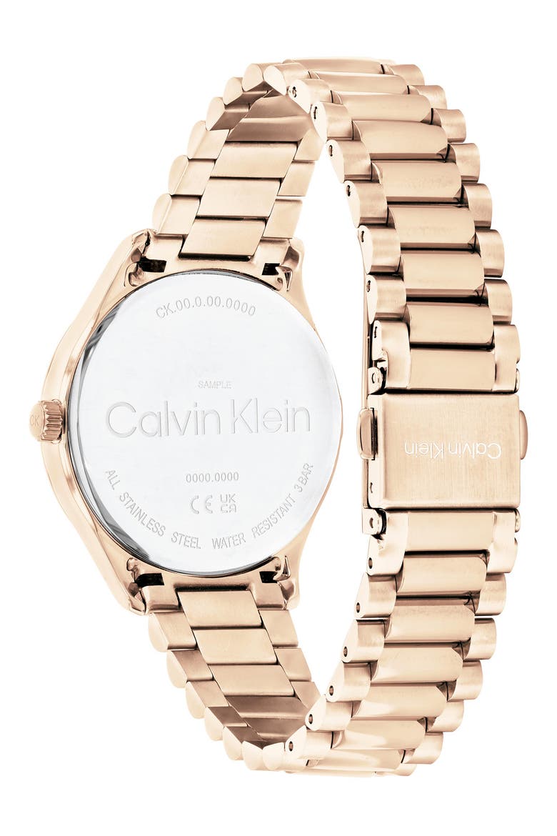CK Iconic Bracelet Watch, 35mm, Alternate, color, BURGUNDY