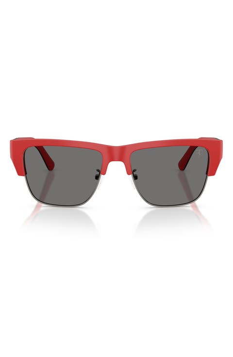 55mm Polarized Square Sunglasses