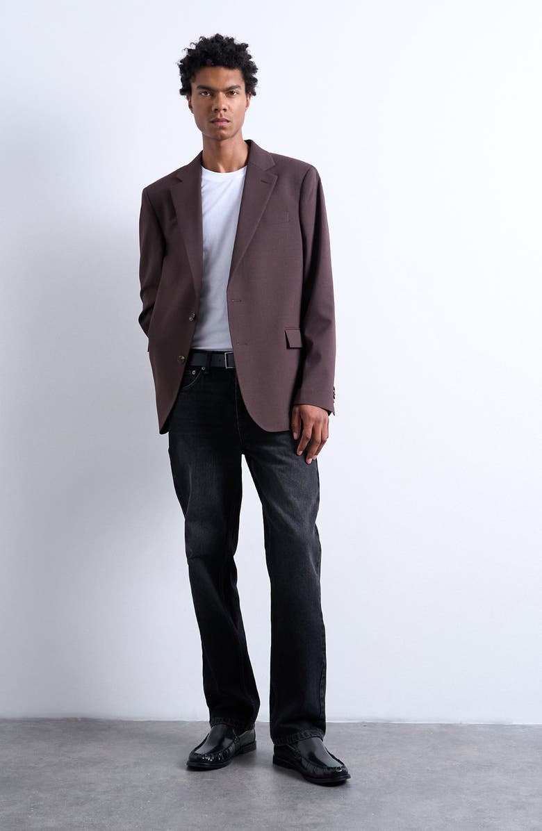 Topman Relaxed Sport Coat, Alternate, color, Brown