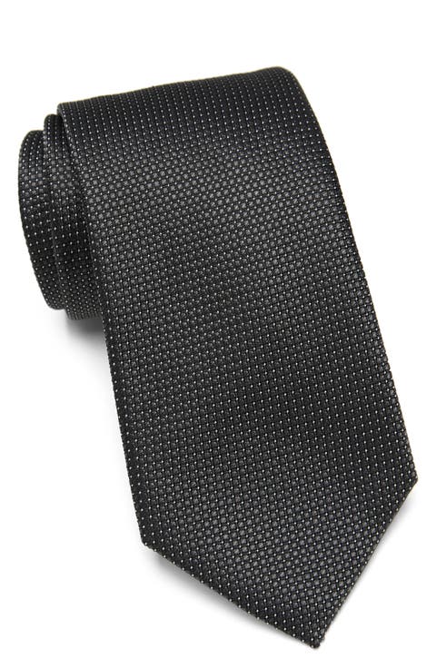 Neat Textured Silk Tie