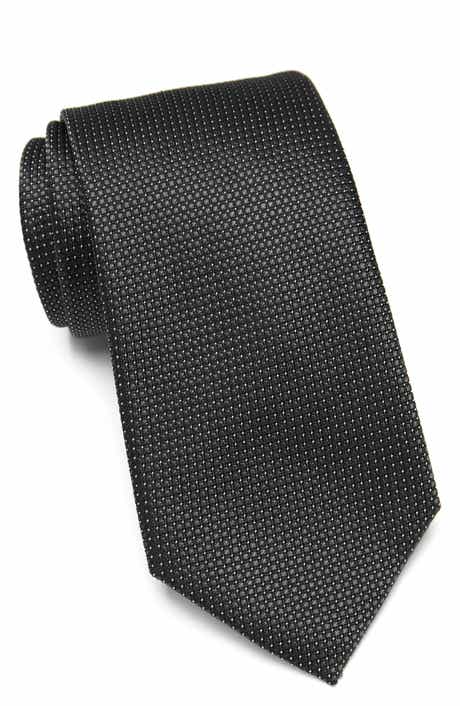 Neat Textured Silk Tie