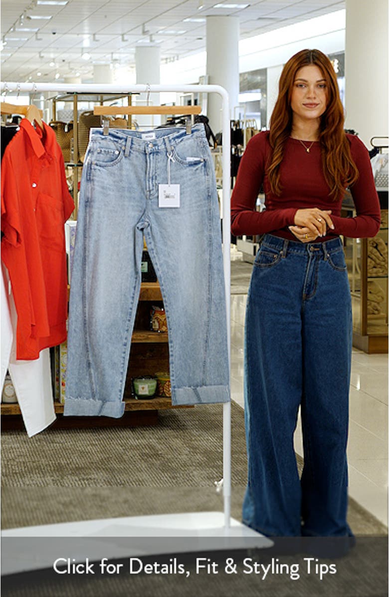 Kacey Cuffed High Waist Boyfriend Jeans, sales video thumbnail