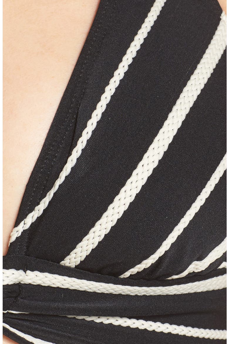 Harper Bikini Top, Alternate, color, BLACK/ CREAM