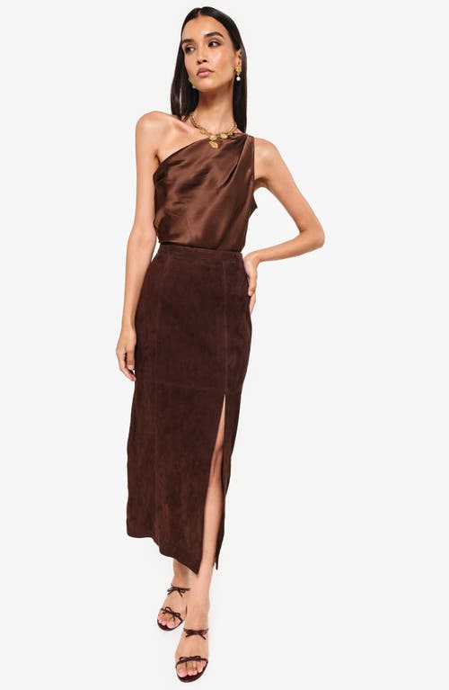 Cami Nyc Idris Suede Skirt In Malt