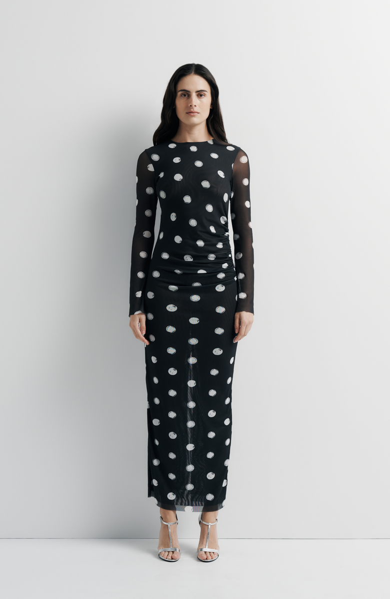 Romy Clara Mesh Dress, Alternate, color, Spot