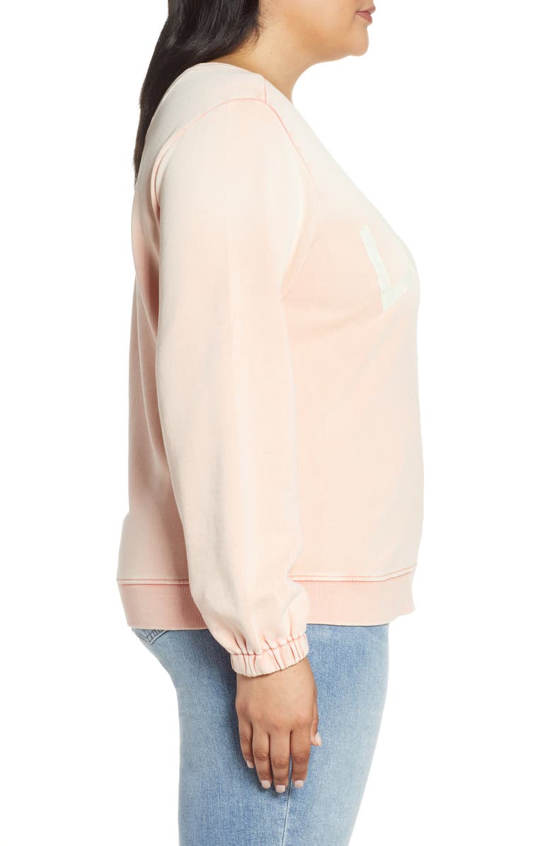 Lucky Brand Lucky Logo Washed Sweatshirt, Alternate, color, 