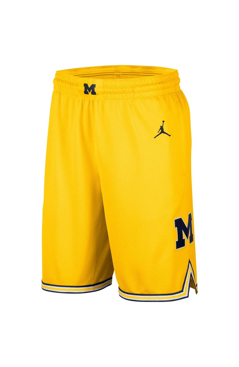 Jordan Brand Men's Jordan Brand Maize Michigan Wolverines Replica Team Basketball Shorts, Alternate, color,