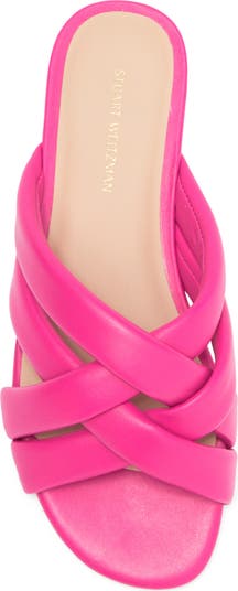 サンダル・ミュール STUART WEITZMAN Fuchsia Satin Flamingo Sandals stuart weitzman sandals 8.5 satin fuchsia color for women