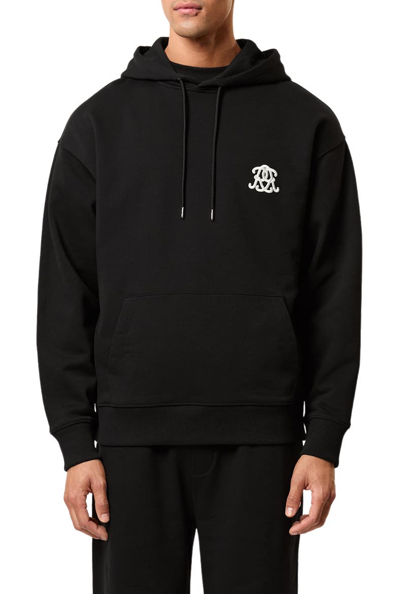 Conlin Embroidered Hoodie, Main, color, BLACK