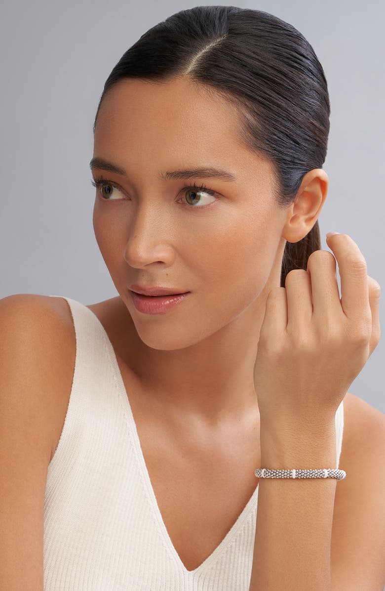 LAGOS White Caviar Ceramic Station Bracelet, Alternate, color, White