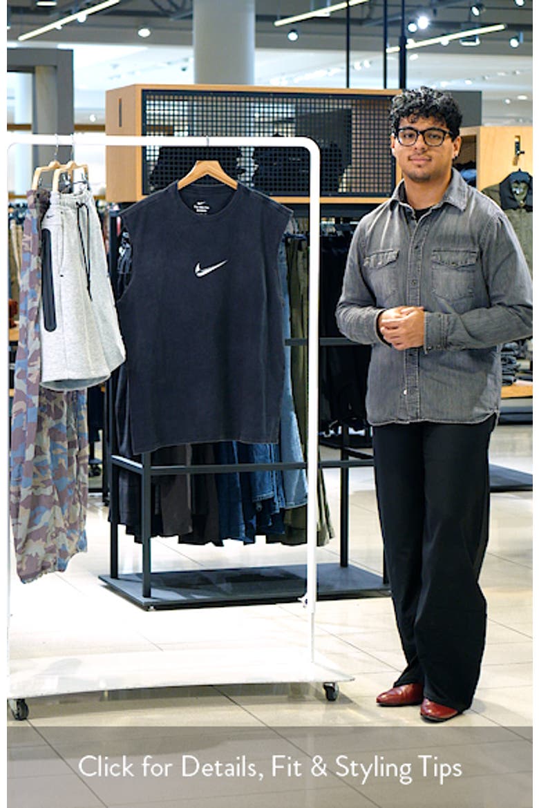 Swoosh Graphic Loose Sleeveless T-Shirt video
