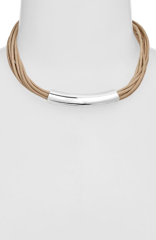 Nordstrom Tube Pendant Multistrand Cord Necklace