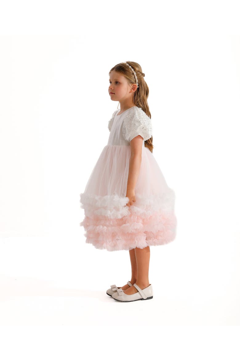 Gem Teacup Dress, Alternate, color, White