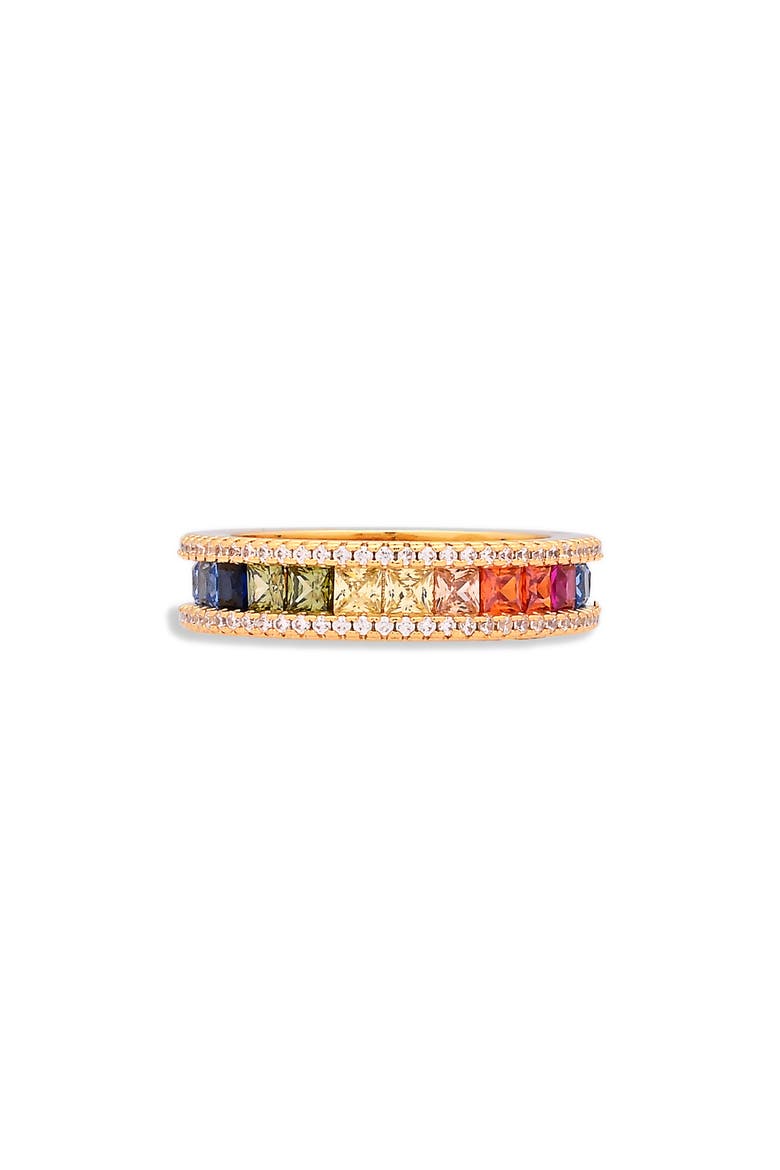 Rina Rainbow Crystal Ring, Alternate, color, GOLD