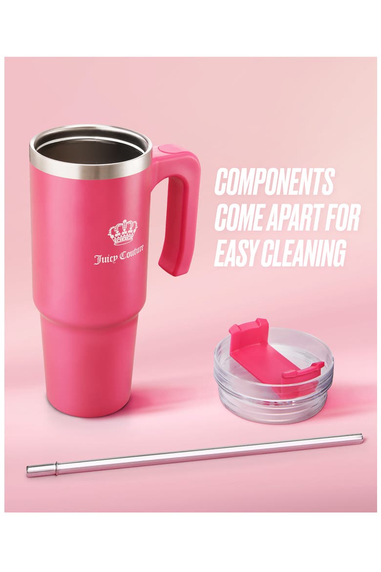 31.5-Ounce Stainless Steel Tumbler, Alternate, color, HOT PINK