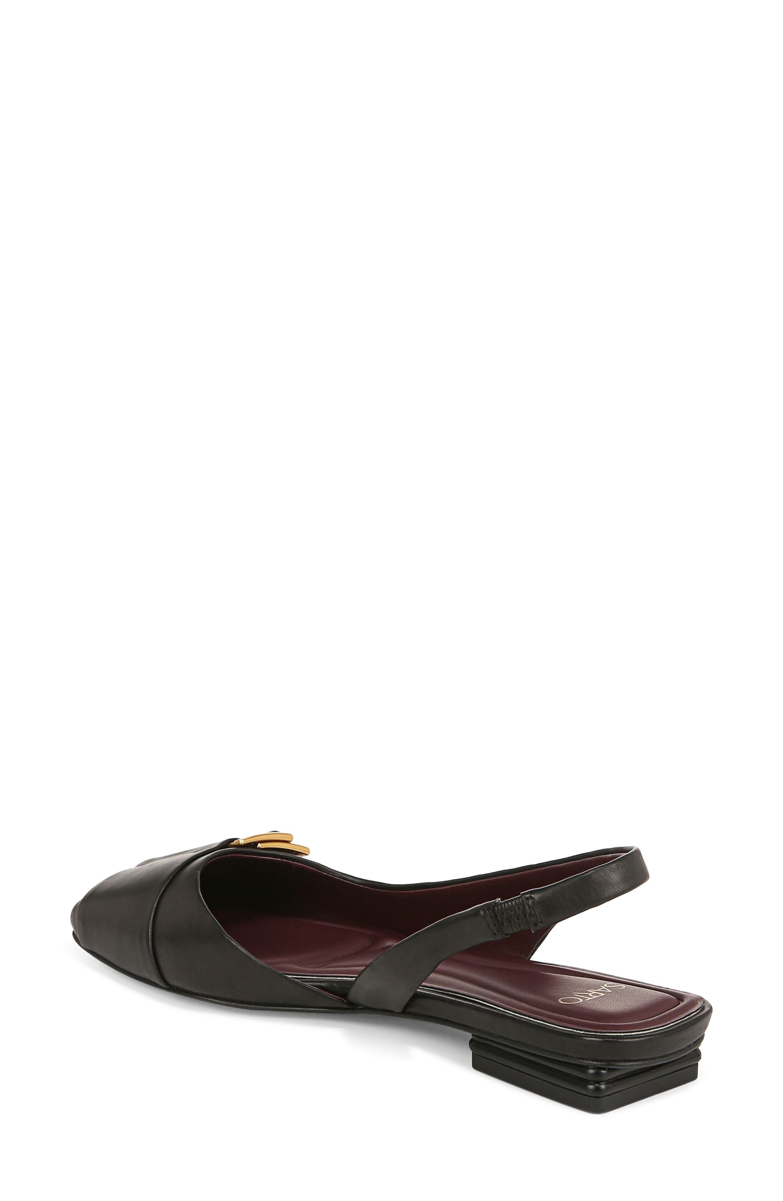 SARTO by Franco Sarto Tracy Slingback Square Toe Flat, Alternate, color, Black