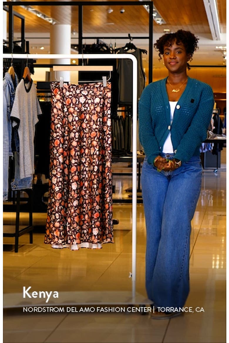 Floral Bias Cut Midi Skirt video