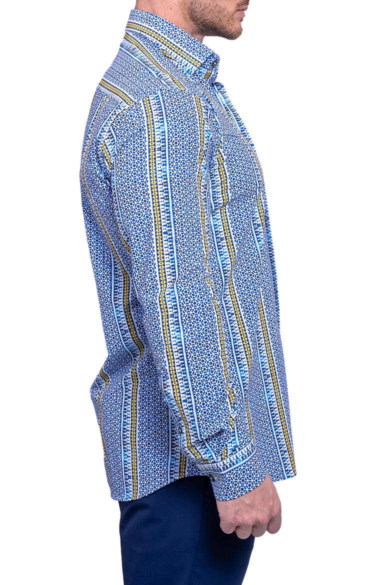 Fibonacci Resistance Contemporary Fit Button-Up Shirt, Alternate, color, BLUE