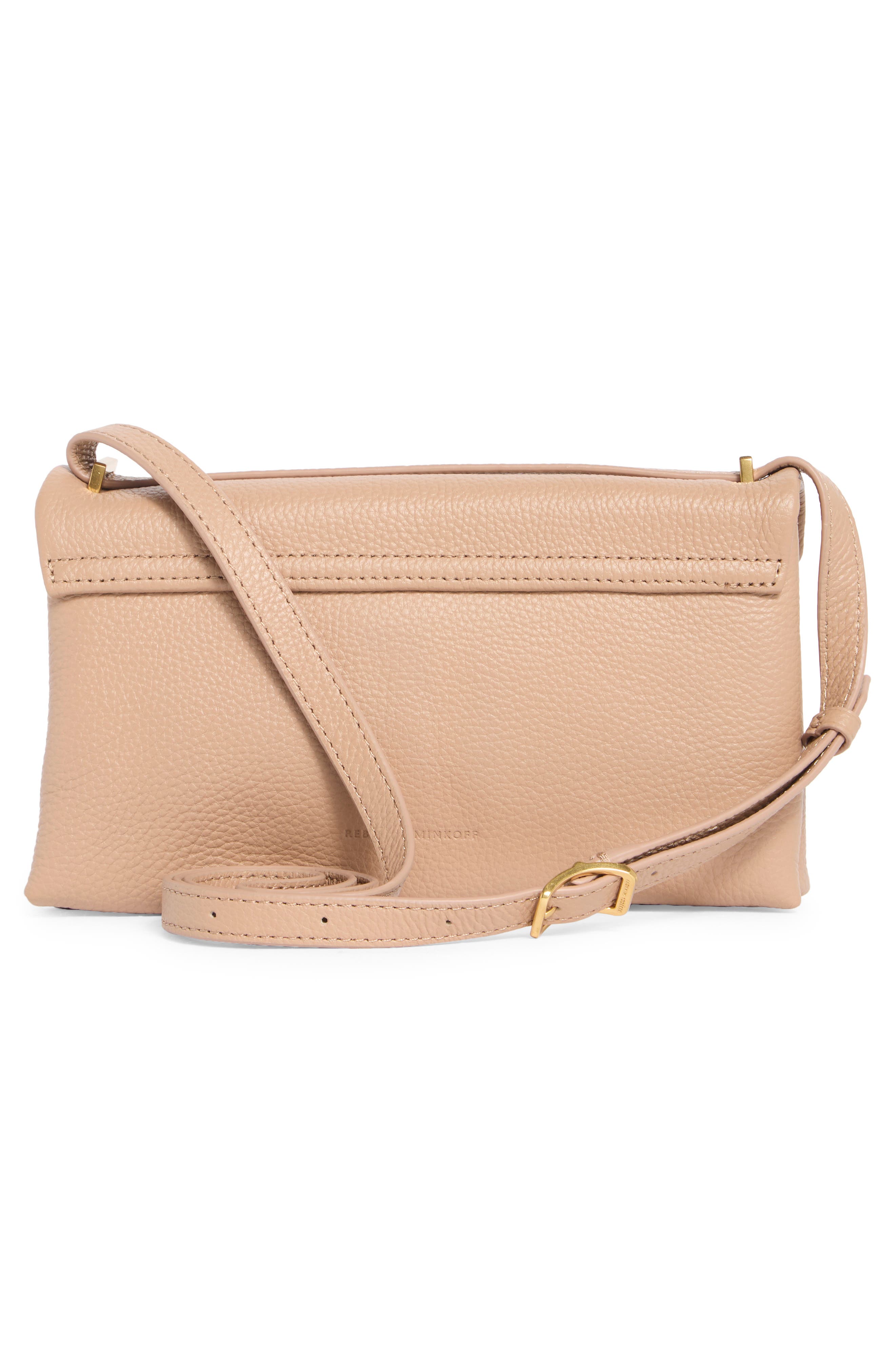 Rebecca Minkoff Megan Leather East/West Crossbody Bag, Alternate, color, Blushing