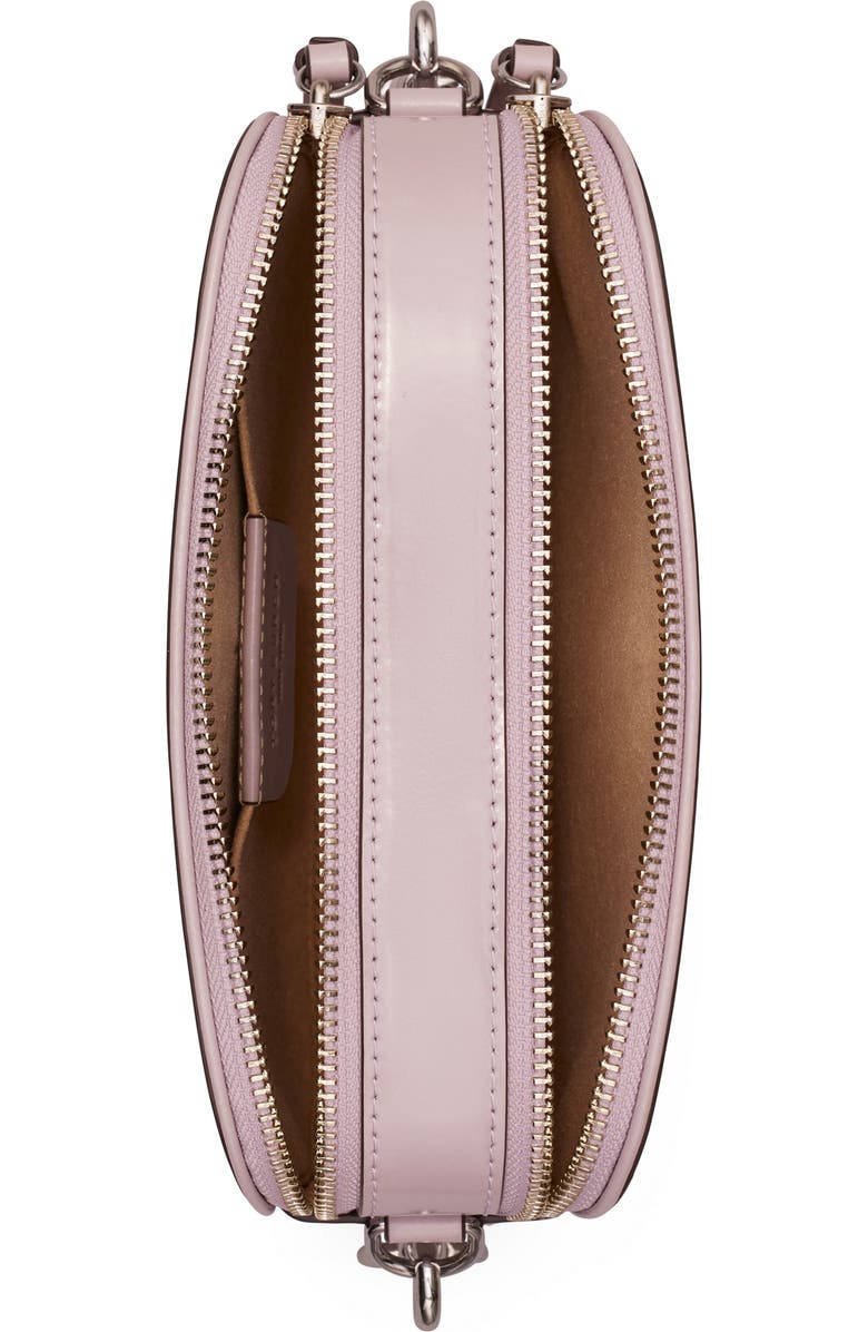 Tory Burch Mini Miller Spazzolato Leather Crossbody Bag, Alternate, color, Primrose