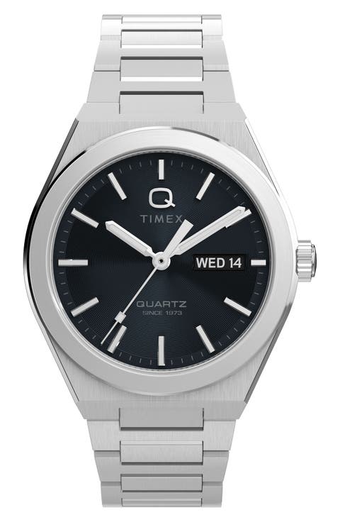 Q Continental Blue Dial Bracelet Watch, 39mm