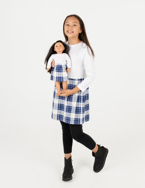 Leveret Girls Skirt Dress With Matching Doll Dress, 100% Cotton In White
