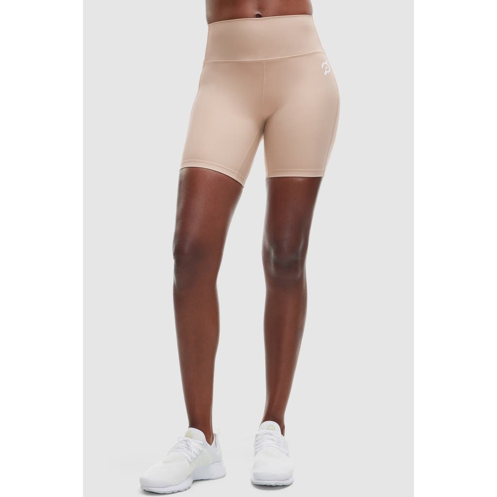 Peloton Cadent 7" High Rise Pocket Bike Short In Taupe
