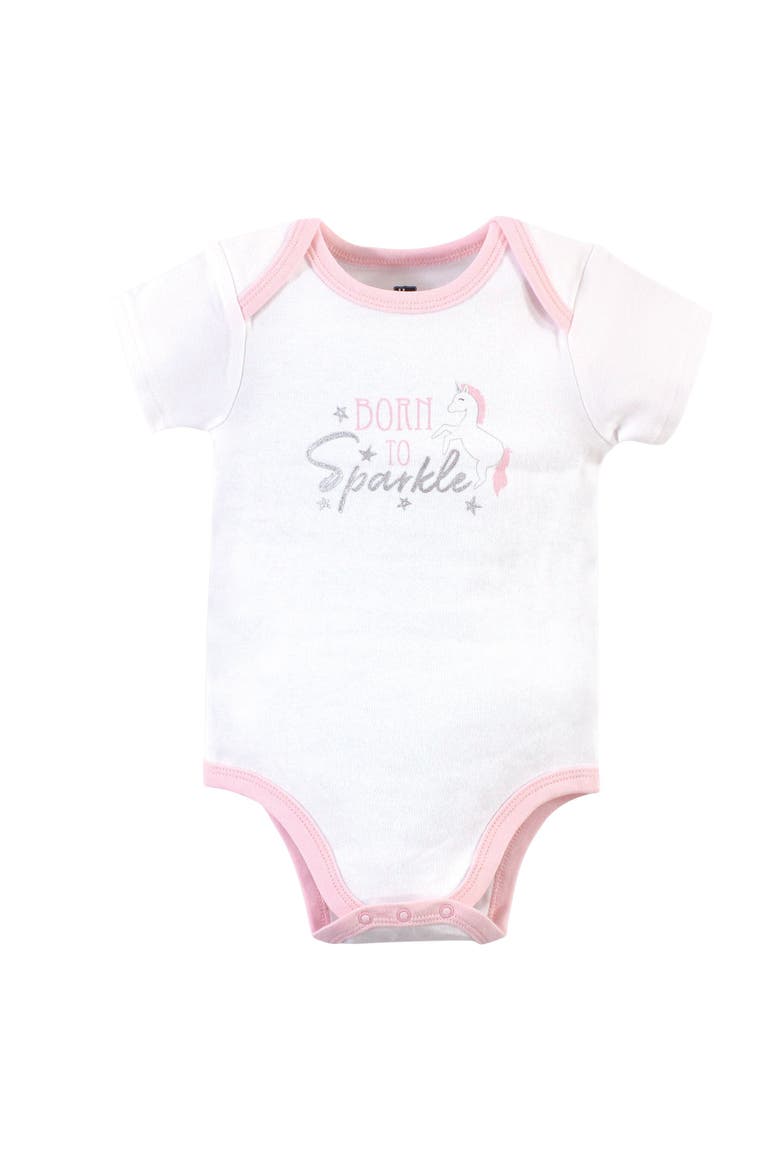 Triple Pack of Soft Cotton Bodysuits, Alternate, color, Whimsical Unicorn