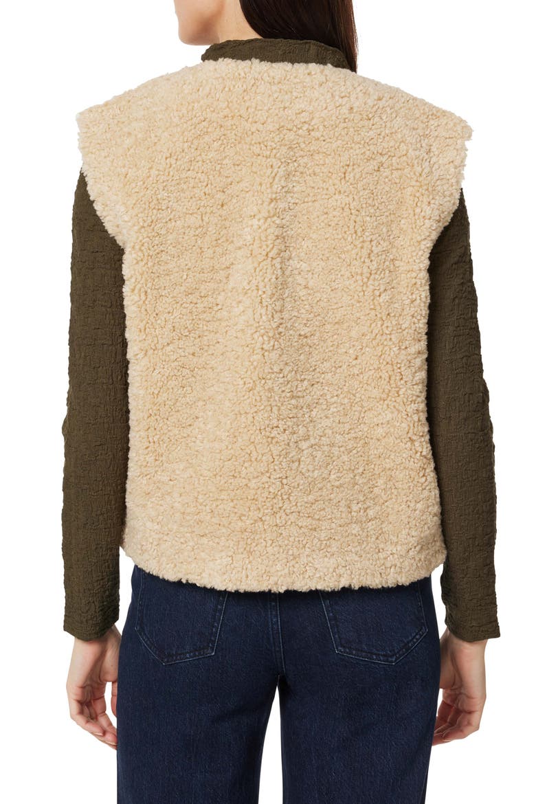 Faux Shearling Vest, Alternate, color, NATURAL