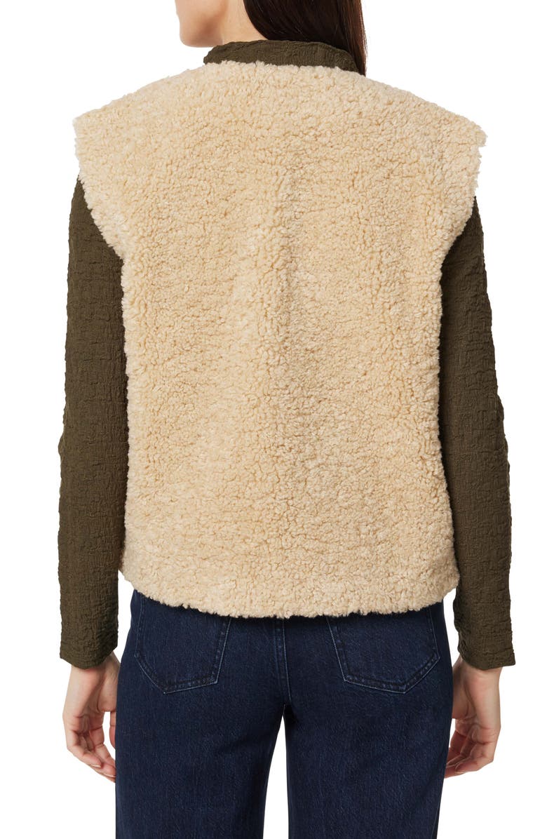 Habitual Faux Shearling Vest, Alternate, color, Natural