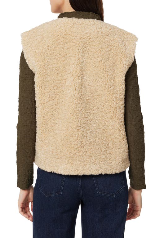 Habitual Faux Shearling Vest In Multi