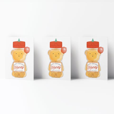 Birthday Greeting Card Pack (3ct) "Sweet Birthday Honey Bear"