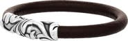 John Varvatos Men's Gothic Leather Bracelet