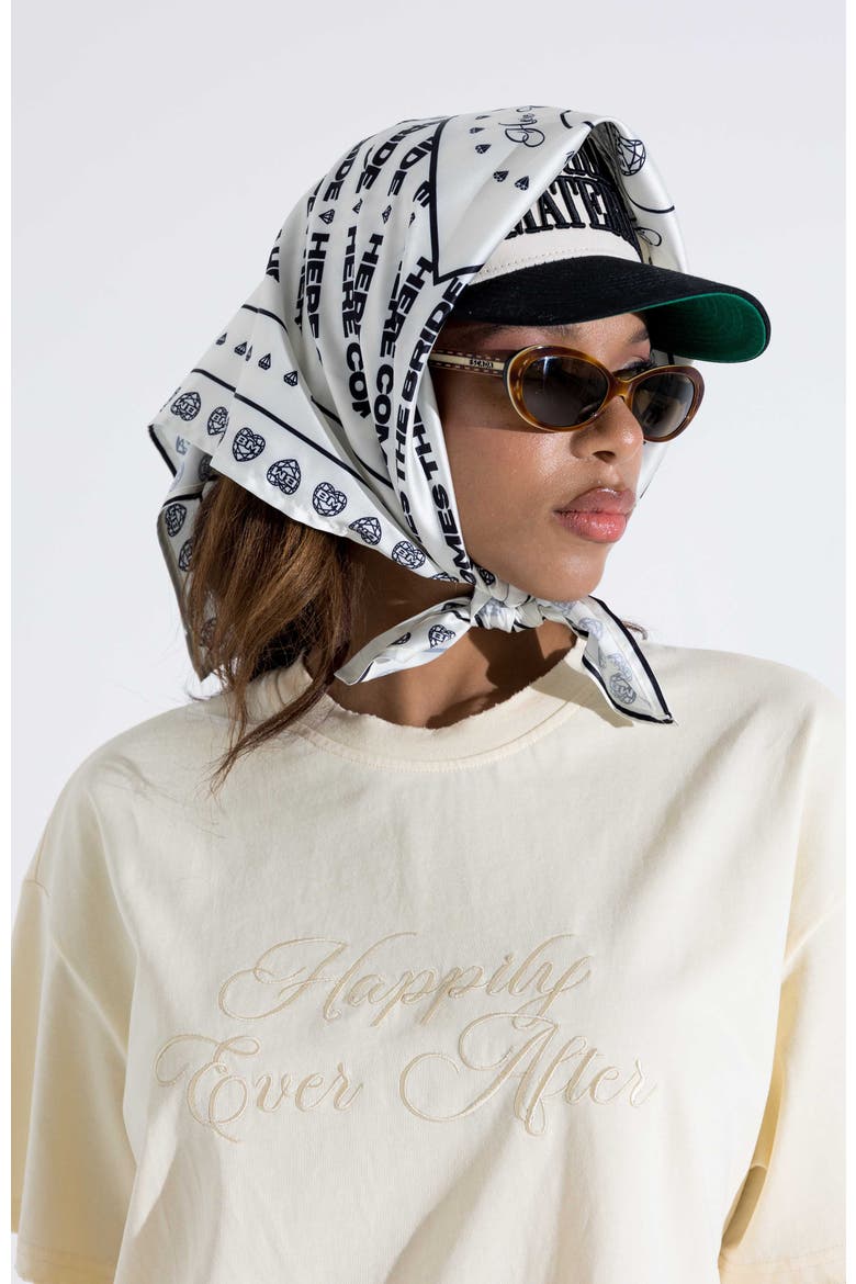 Here Comes the Bride Scarf, Alternate, color, Cream