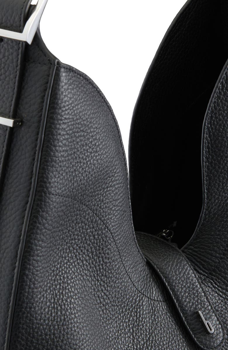 behno Melina Nappa Leather Shoulder Bag, Alternate, color, Black