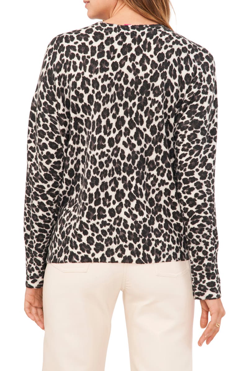Vince Camuto Animal Print Sweater, Alternate, color,