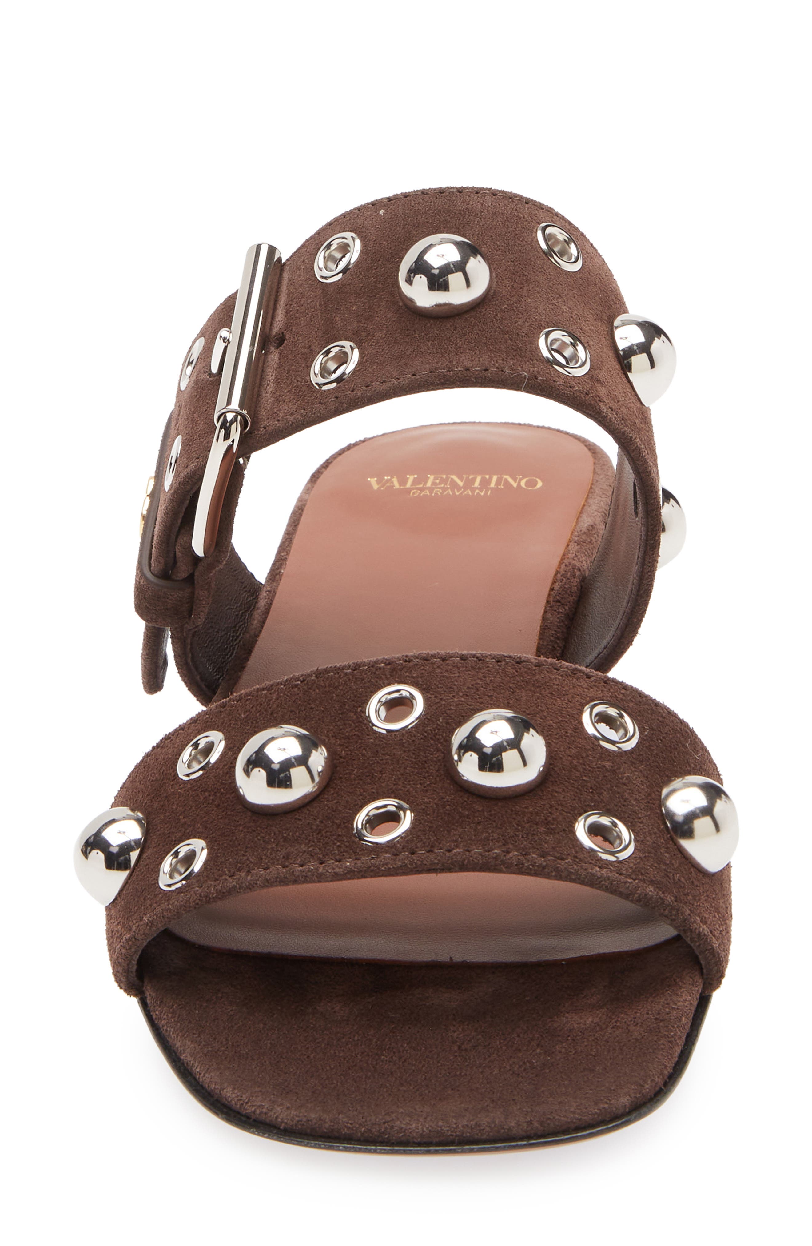 Valentino Garavani Nellcôte Slide Sandal, Alternate, color, Brown